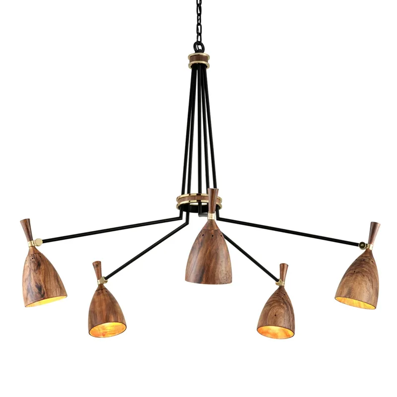 Utopia 5-Light Chandelier in Soft Black by Martyn Lawrence Bullard 52.75W x 41H