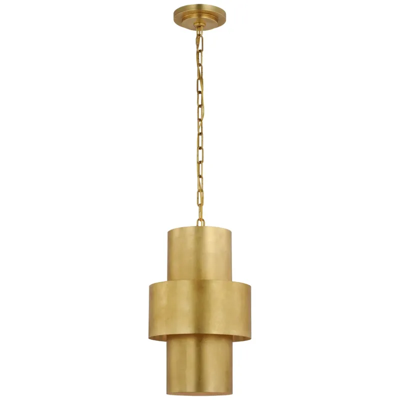 Julie Neill Chalmette 11" Layered Pendant in Gild Ceiling Light W11" x H17.5"