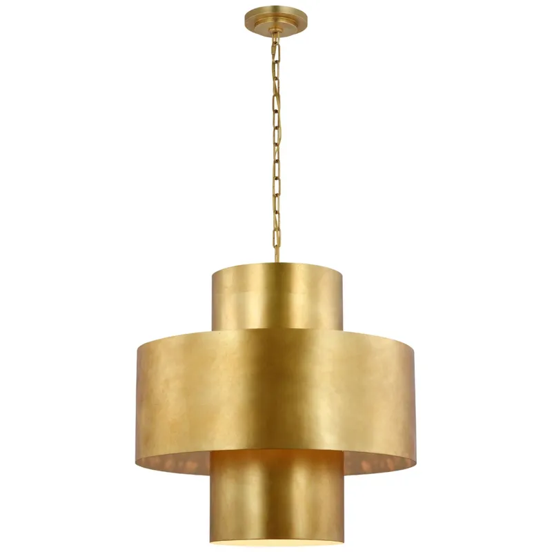 Julie Neill Chalmette 25" Layered Pendant in Gild Ceiling Light W25" x H24"