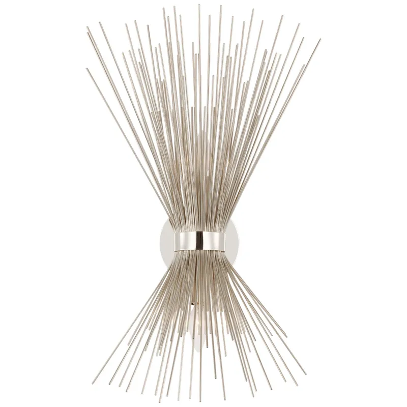 Kelly Wearstler Strada Medium Sconce in Polished Nickel Wall Light W8" x H25"