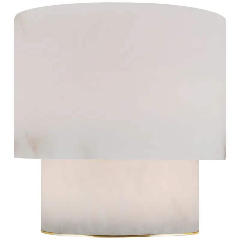Kelly Wearstler Una Small Table Lamp in Alabaster W12.5" x H12.75"
