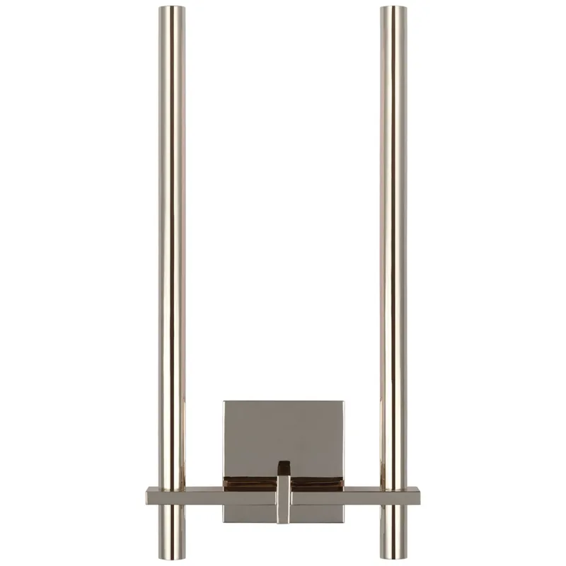 Kelly Wearstler Axis Medium Two Arm Sconce in Polished Nickel Wall Light W9.75" x H19.75"