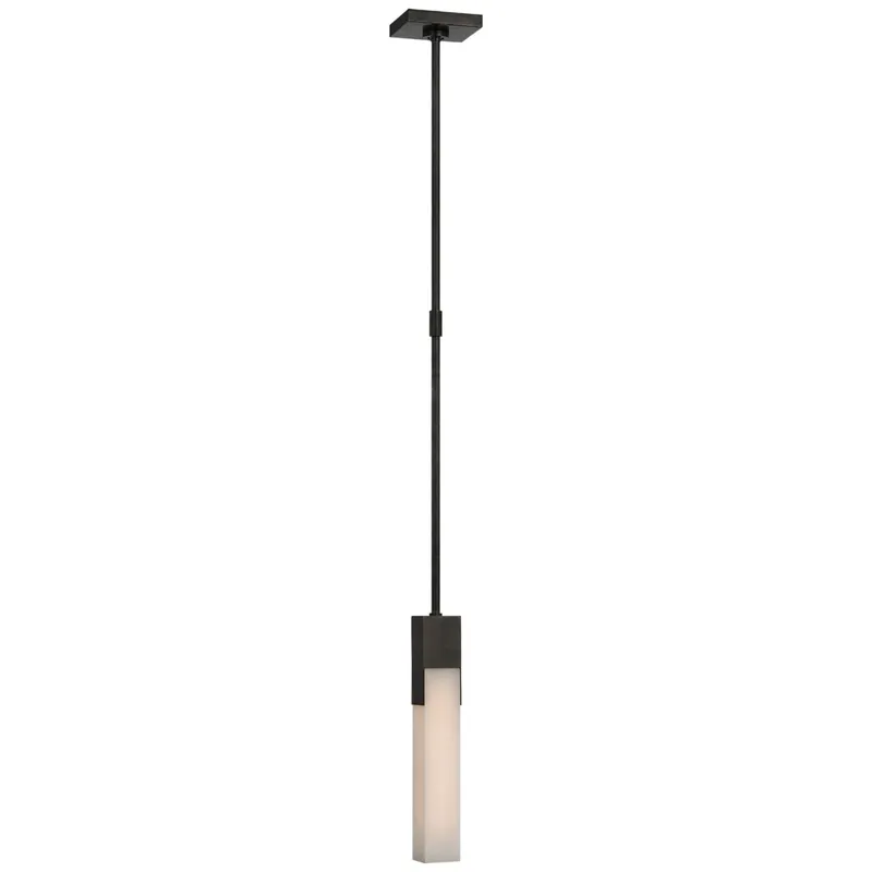 Kelly Wearstler Covet Mini Pendant in Bronze with Alabaster Ceiling Light W2.25"