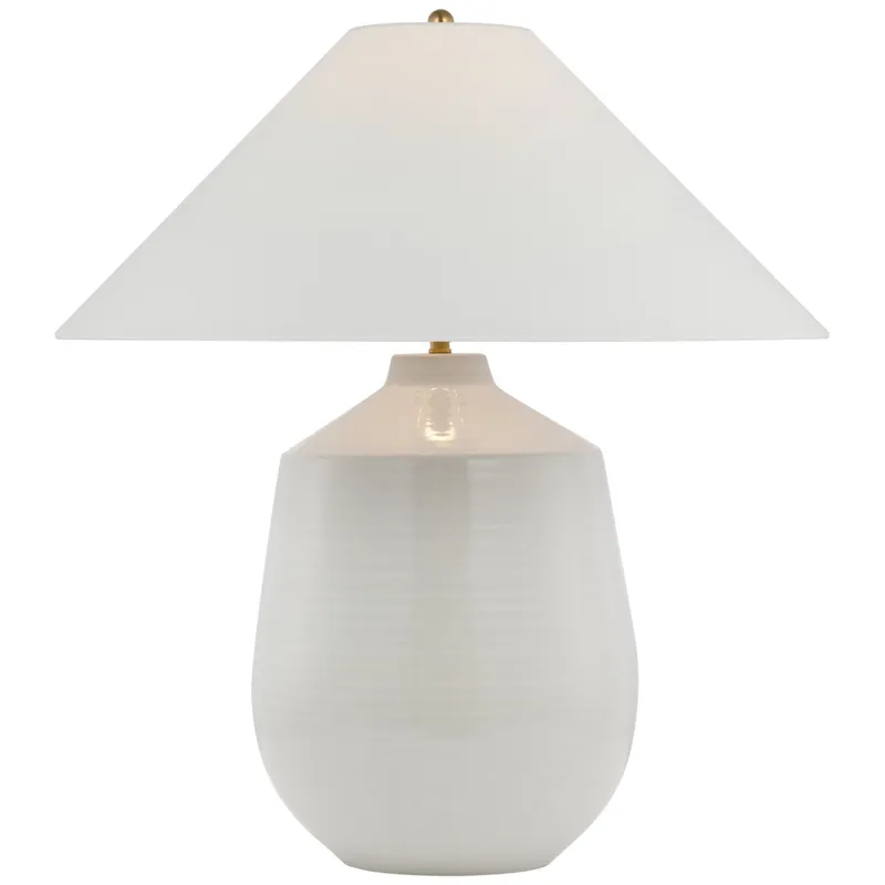 Amber Lewis Lillis Large Table Lamp in Ivory with Linen Shade W24" x H27.25"