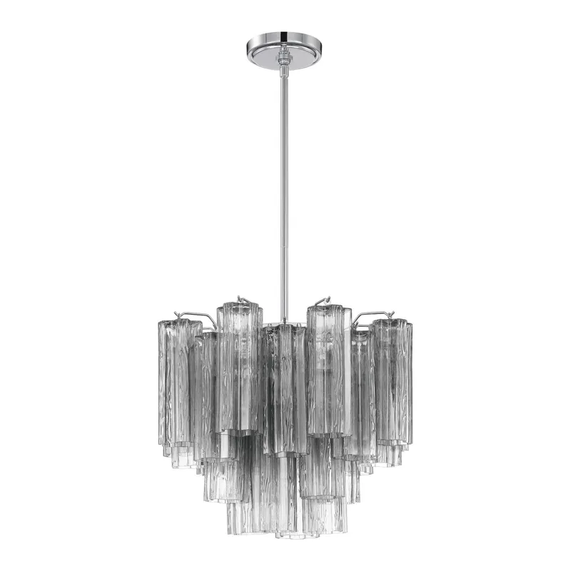 Addis 17.75'' Polished Chrome Chandelier Gray 17.75"W x 13.75"H x 17.75"D