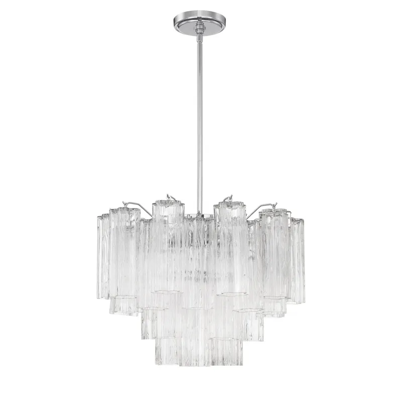 Addis 19.75'' Polished Chrome Chandelier Clear 19.75"W x 14"H x 19.75"D