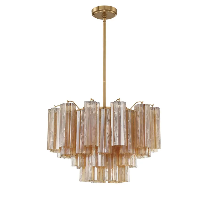 Addis 22'' Aged Brass Chandelier Gold 22"W x 14.25"H x 22"D
