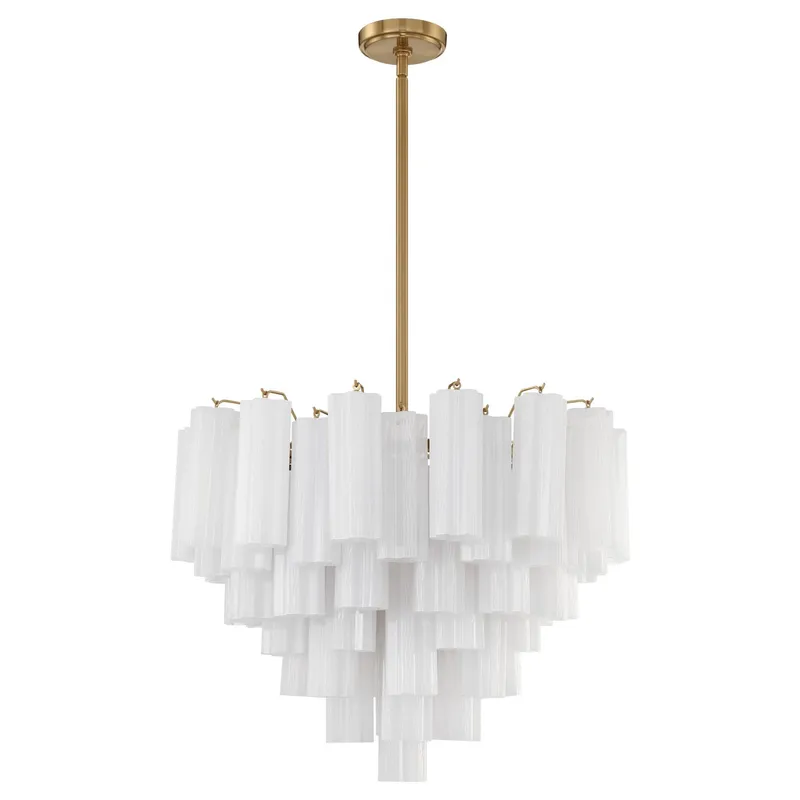 Addis 26.75'' Aged Brass Chandelier White 26.75"W x 21.5"H x 26.75"D