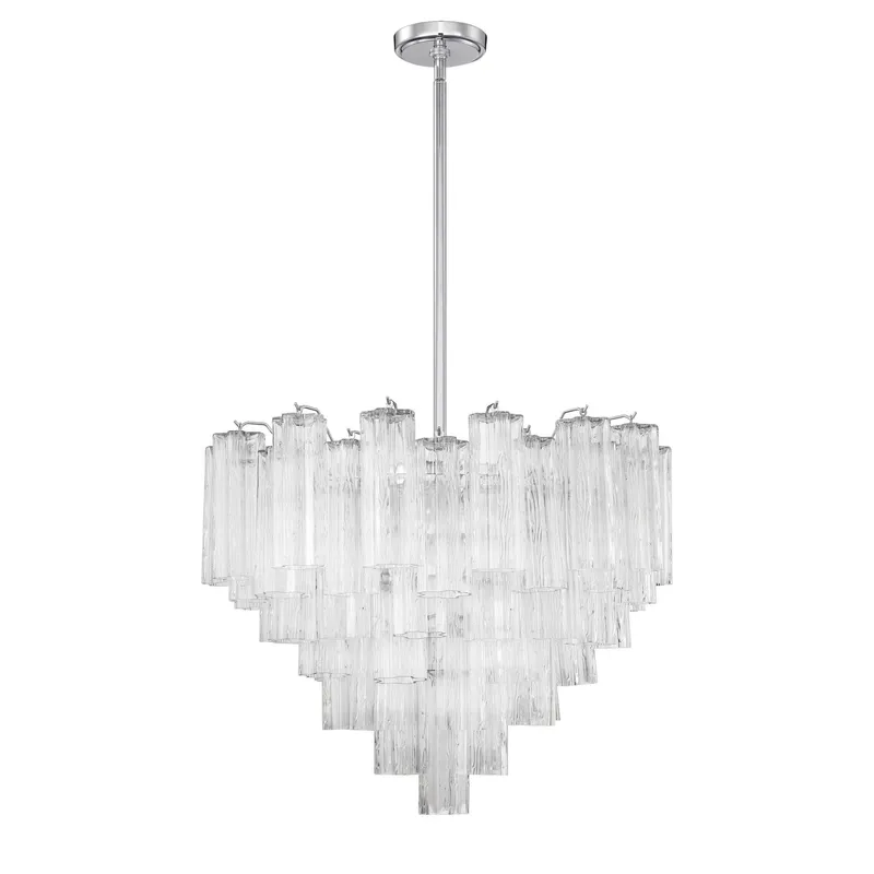 Addis 26.75'' Polished Chrome Chandelier Clear 26.75"W x 21.5"H x 26.75"D