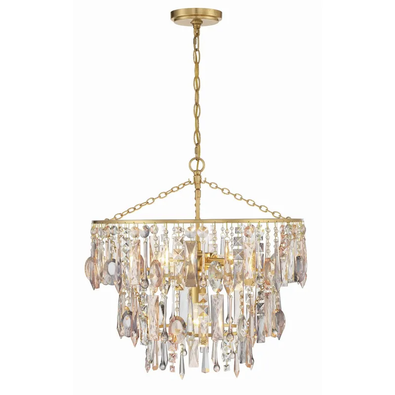 Elsa 20'' Antique Gold Chandelier Multi 20"W x 20"H x 20"D