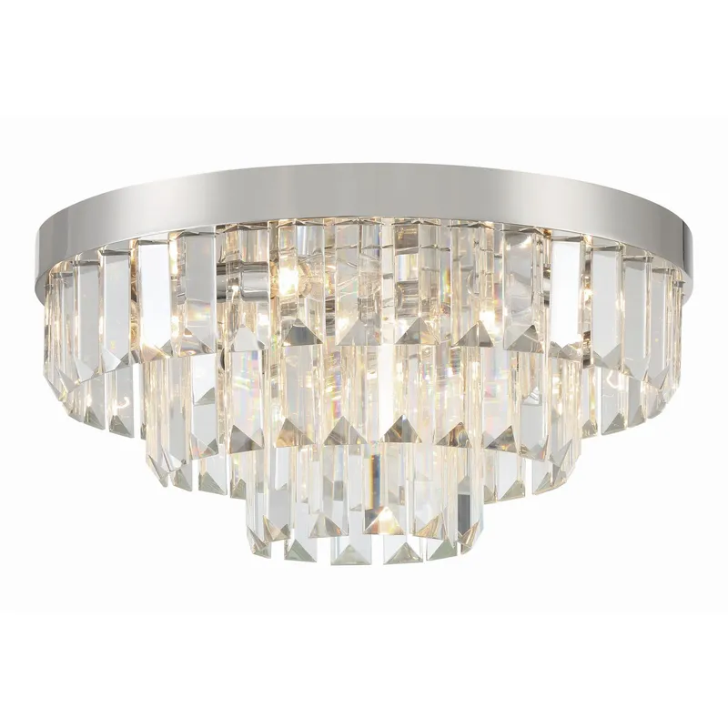 Hayes 18'' Polished Nickel Flush Mount Silver 18"W x 8"H x 18"D