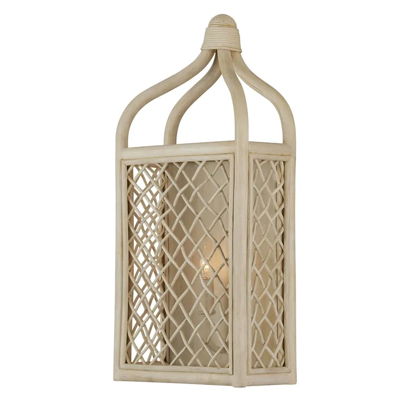 Wanstead Ivory Wall Sconce - Bleached Natural/Antique Pearl