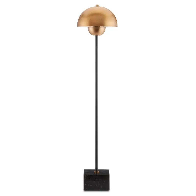 La Rue Brass Table Lamp - Brushed Brass/Black