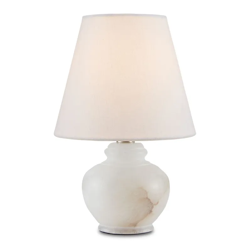 Piccolo White Mini Table Lamp - Natural/Alabaster