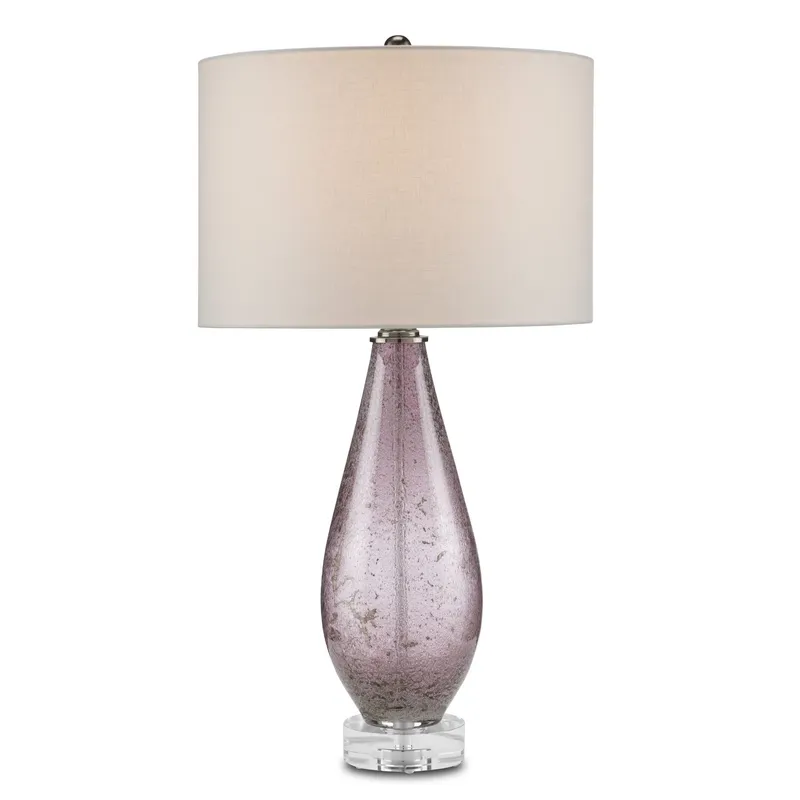 Optimist Purple Table Lamp - Purple/Clear/Antique Nickel