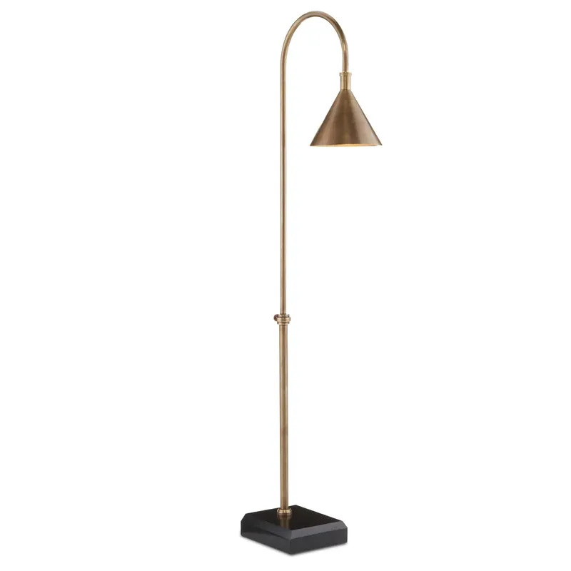Vision Brass Floor Lamp - Vintage Brass/Black