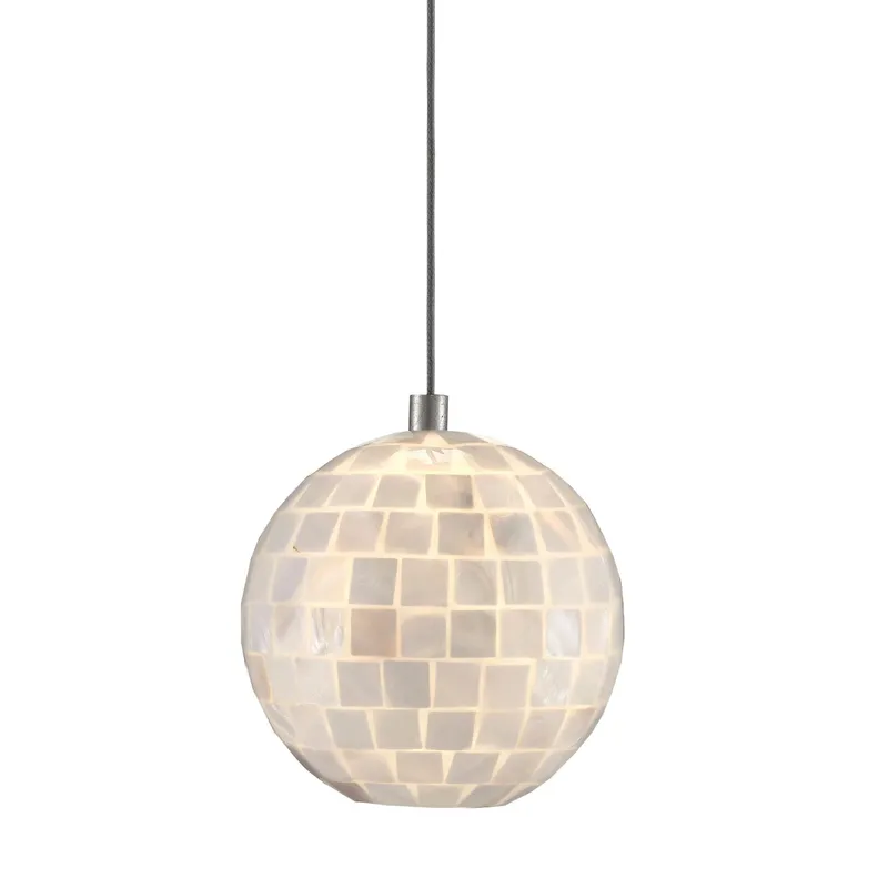 Finhorn 1-Light Round Multi-Drop Pendant - Painted Silver/Pearl