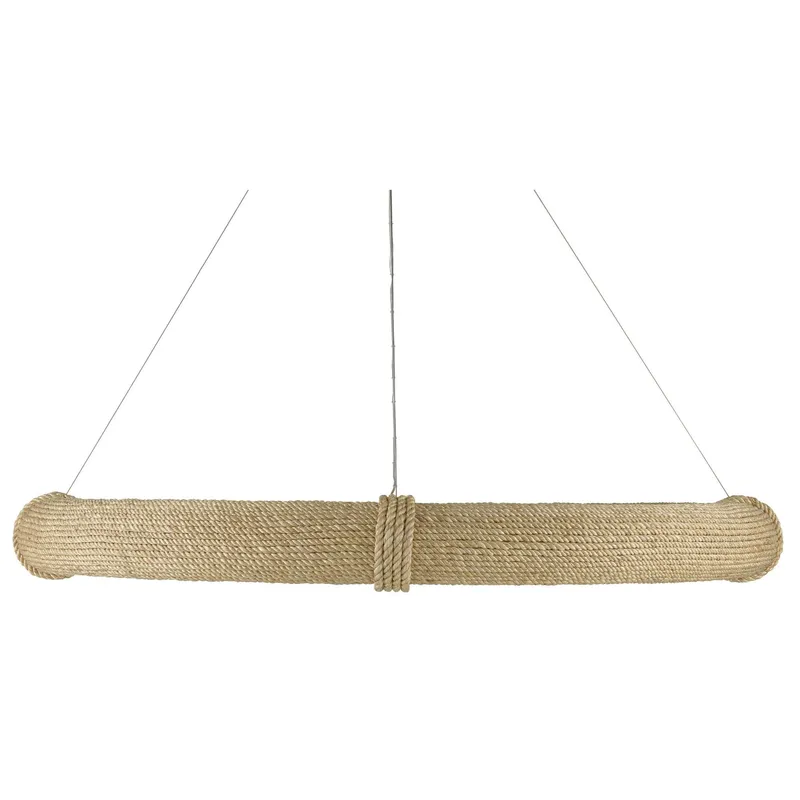 Portmeirion Large Rope Chandelier - Satin Black/Abaca Rope