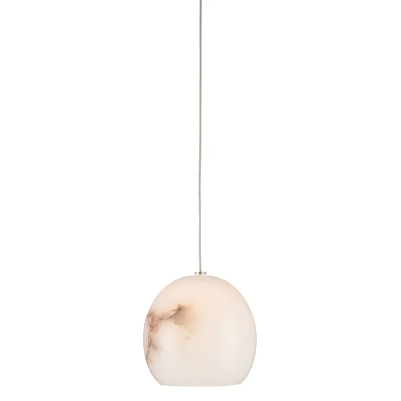 Lazio 1-Light Round Multi-Drop Pendant - Natural/Painted Silver