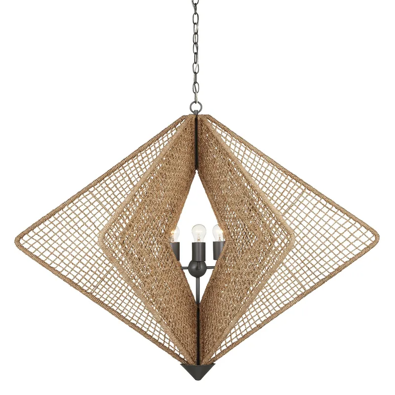 Shizen Rope Chandelier - Natural Rope/Hiroshi Gray