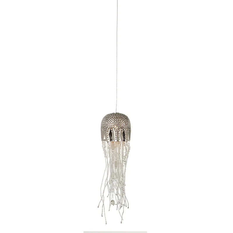 Medusa 1-Light Round Multi-Drop Pendant - Nickel/Silver