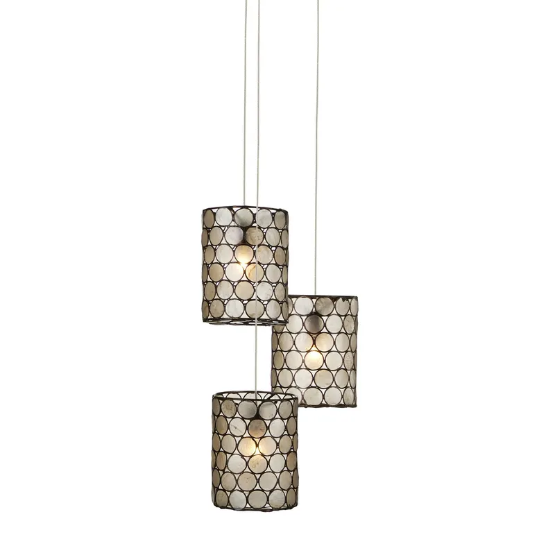 Regatta 3-Light Round Multi-Drop Pendant - Cupertino/Silver