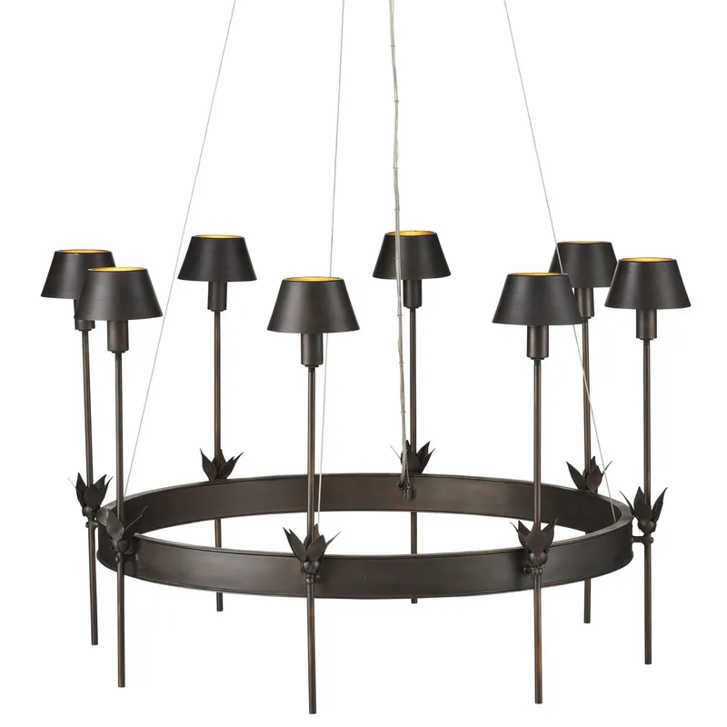 Coterie Bronze Chandelier - Bronze/Gold