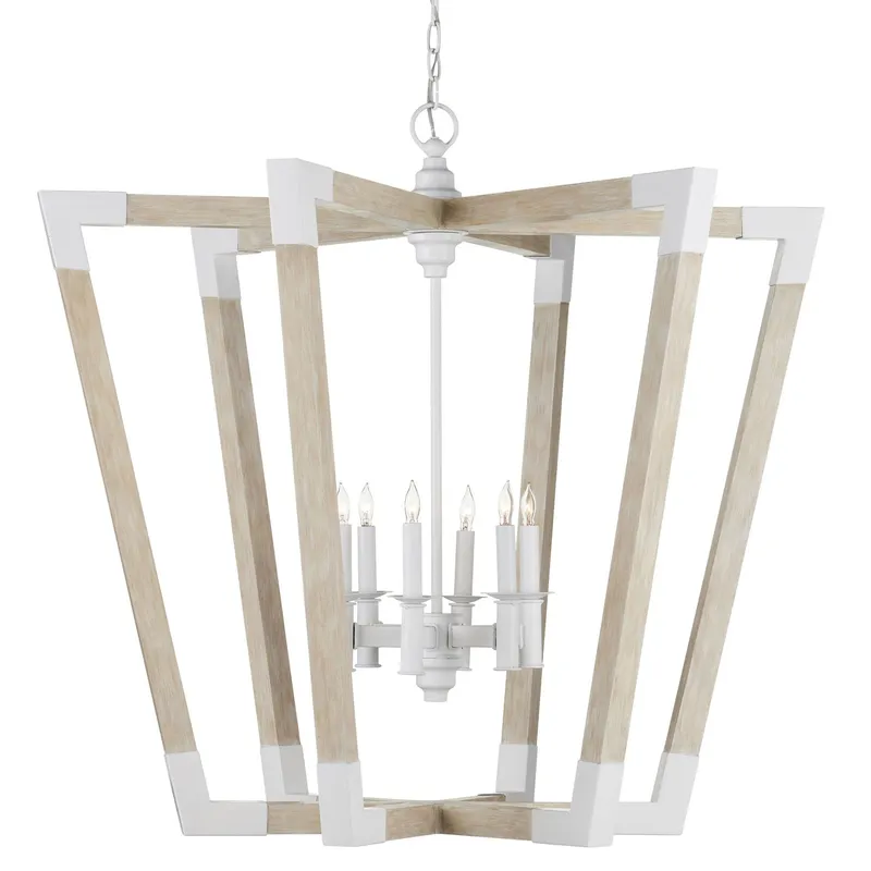 Bastian Large Sandstone Lantern - Sugar White/Sandstone