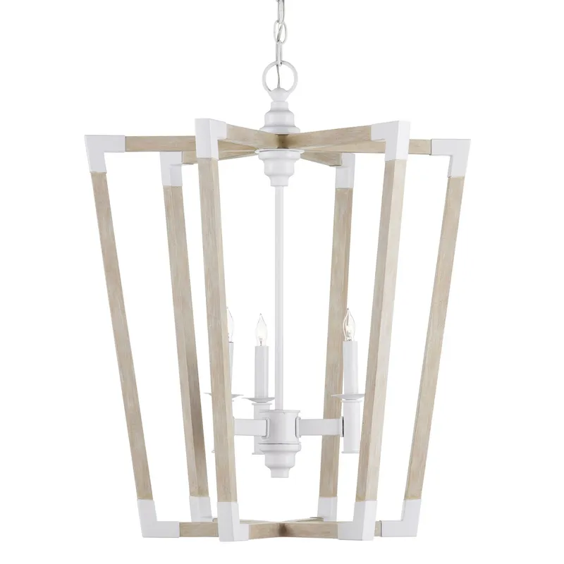 Bastian Medium Sandstone Lantern - Sugar White/Sandstone