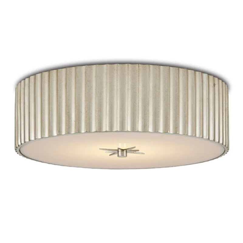Caravel Silver Flush Mount - Silver Leaf