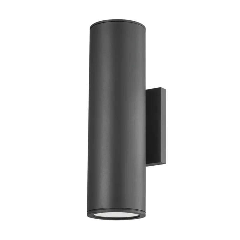 Perry 2-Light Exterior Wall Sconce in Texture Black 4.5W x 14.5H