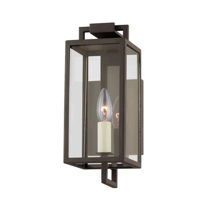 Beckham 1-Light Exterior Wall Sconce in Textured Bronze 4.75W x 12H