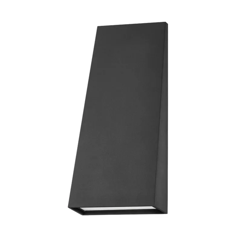 Roy 1-Light Exterior Wall Sconce in Texture Black 6.5W x 14H