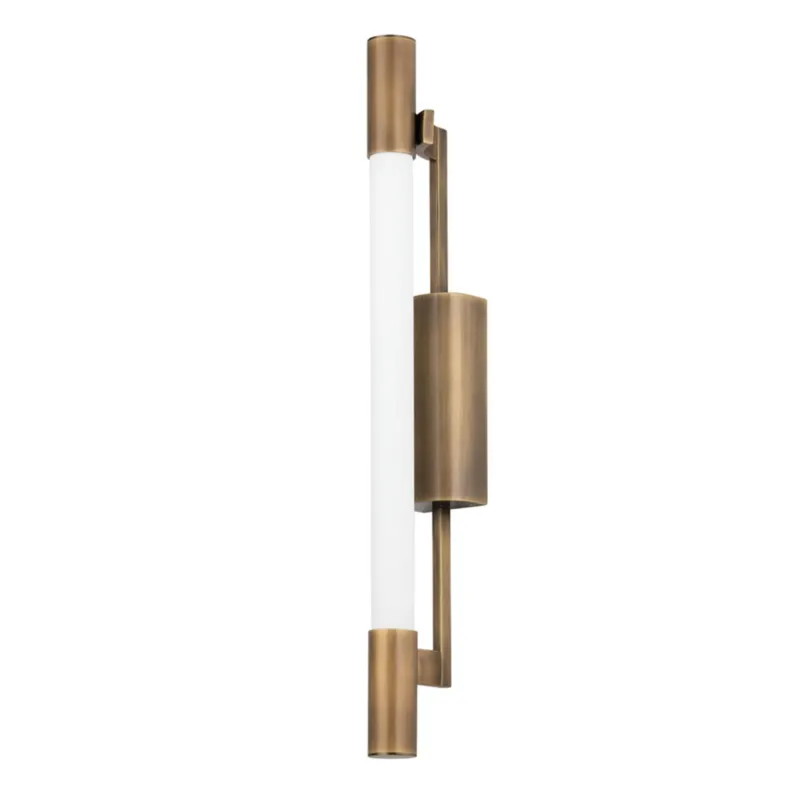 Merced 2-Light Wall Sconce in Patina Brass 2.75W x 23.5H
