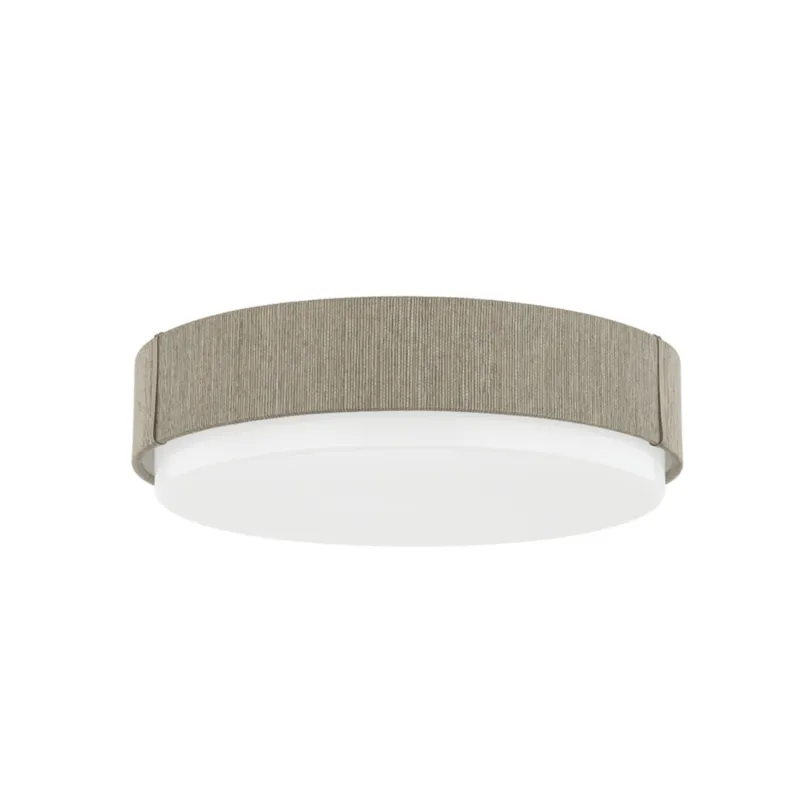 Zane 1-Light Flush Mount in Patina Brass 14.25W x 4H