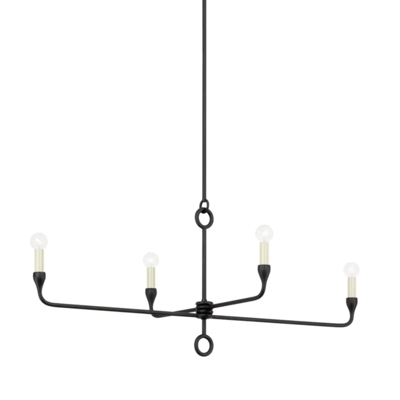 Orson 4-Light Linear in Black Iron 26L x 44W x 18H