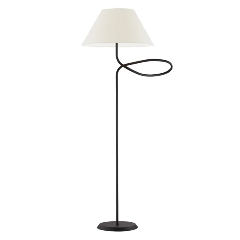 Alameda 1-Light Floor Lamp in Forged Iron by Colin King 20.75L x 27.5W x 67.5H