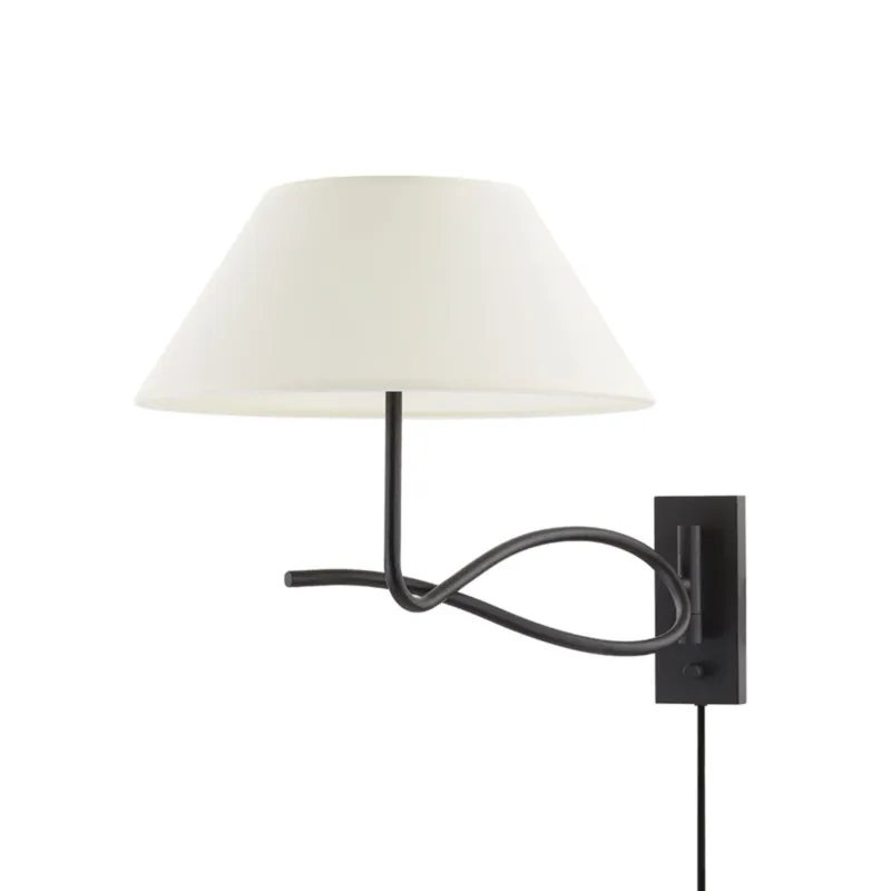 Alameda 2-Light Plug-in Sconce in Forged Iron by Colin King 15.75W x 15H