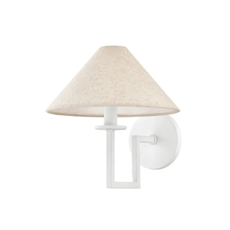 Gladwyne 1-Light Wall Sconce in Texture White by Ariel Okin 9.75W x 10H