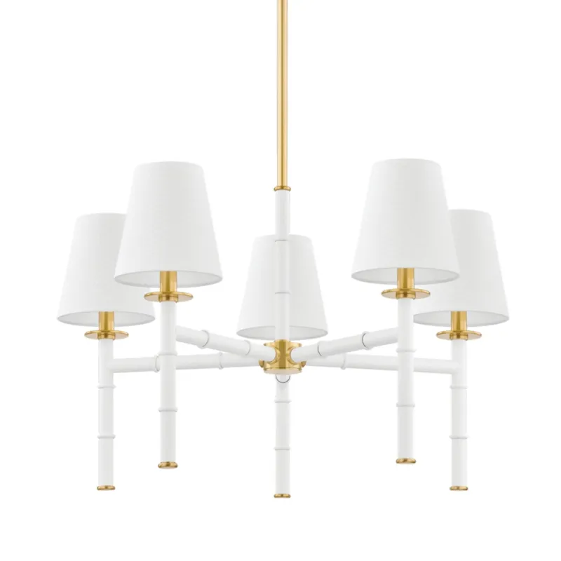 Banyan 5-Light Chandelier in Aged Brass by Ariel Okin 29.92L x 28W x 16.25H