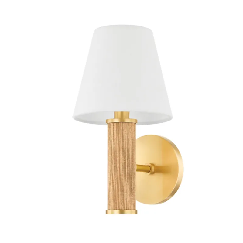 Amabella 1-Light Wall Sconce in Aged Brass 6.25W x 11.5H
