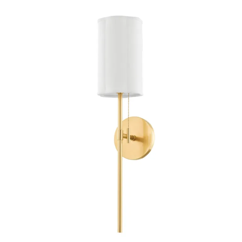 Fawn 1-Light Wall Sconce in Aged Brass 4.75W x 22.25H