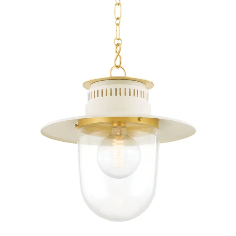 Nori 1-Light Pendant in Aged Brass by Zio & Sons 17W x 16.5H