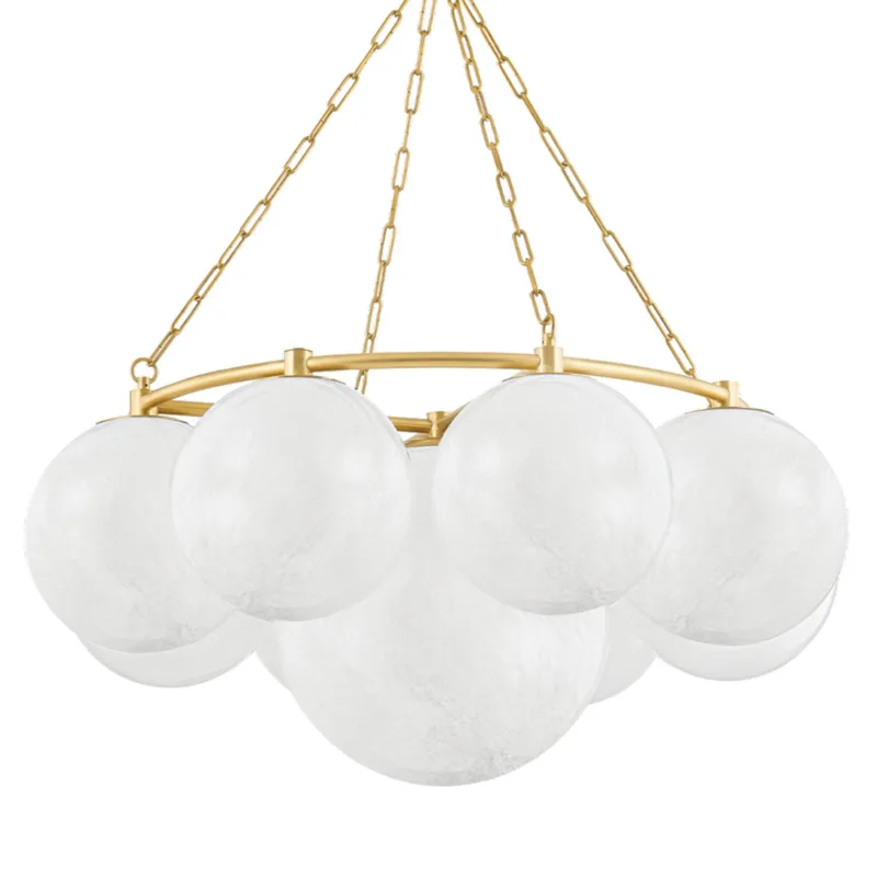 Thornwood 9-Light Chandelier in Aged Brass 43.25W x 20.5H