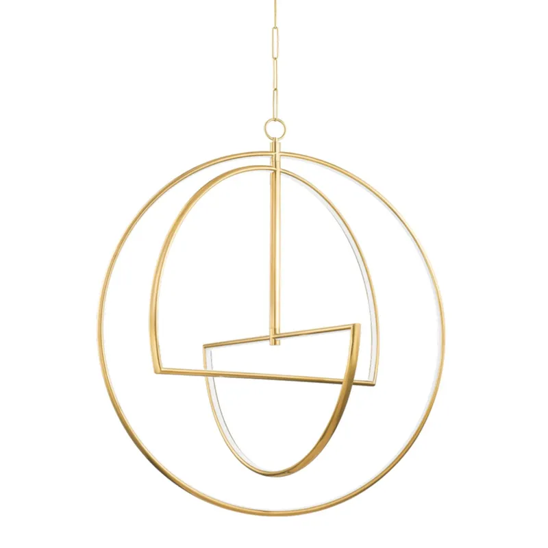 Welland 3-Light Chandelier in Aged Brass 40W x 44H