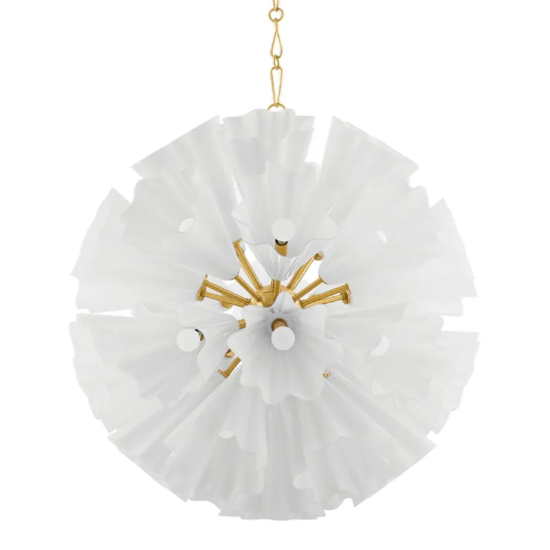 Capri 33-Light Chandelier in Aged Brass 38W x 39H