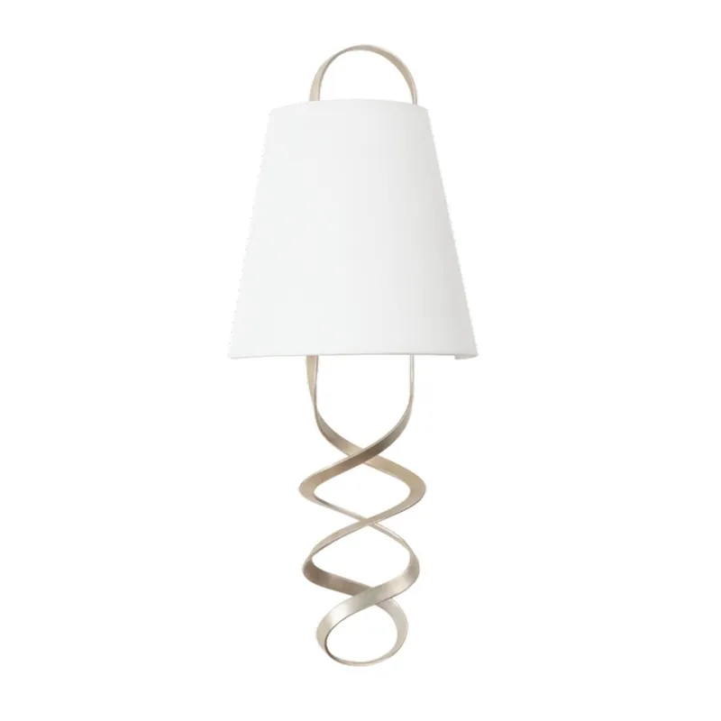 Dota 2-Light Wall Sconce in Warm Silver Leaf 9W x 22.25H