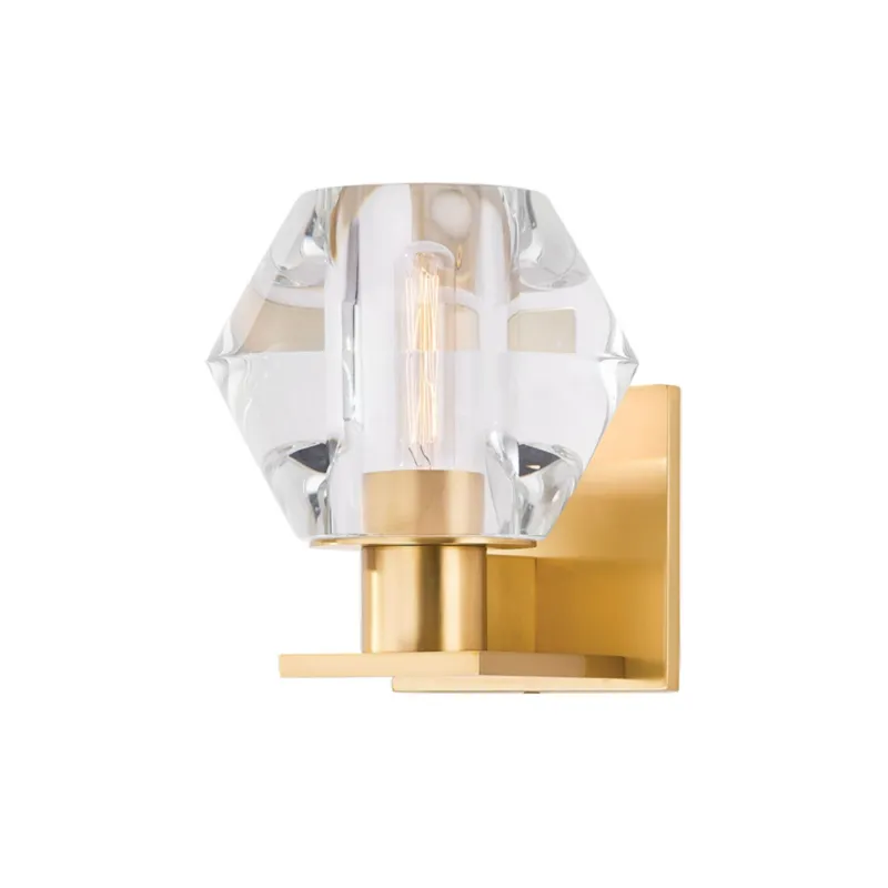 Cooperstown 1-Light Wall Sconce in Aged Brass 6.75W x 7.75H
