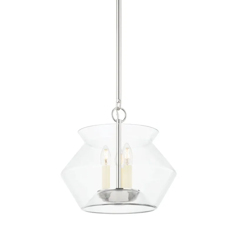 Edmonton 3-Light Lantern in Polished Nickel 15W x 14H