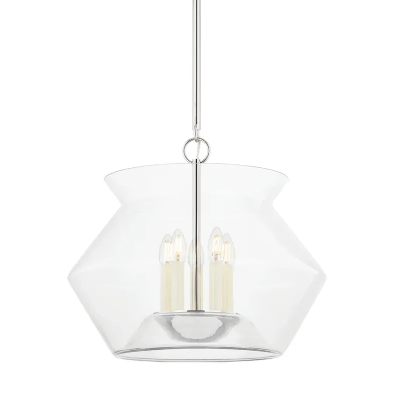 Edmonton 5-Light Lantern in Polished Nickel 20.75W x 18.5H